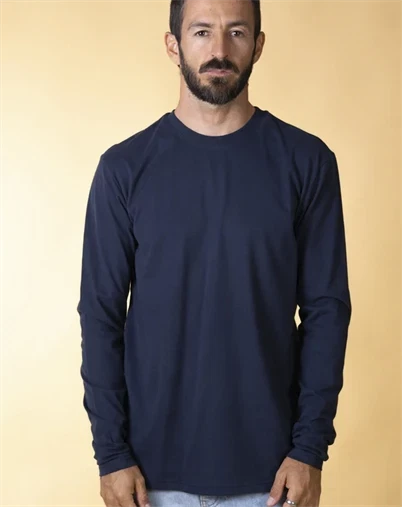 Elsk - Basic Brushed Langærmet T-Shirt - Dark Navy